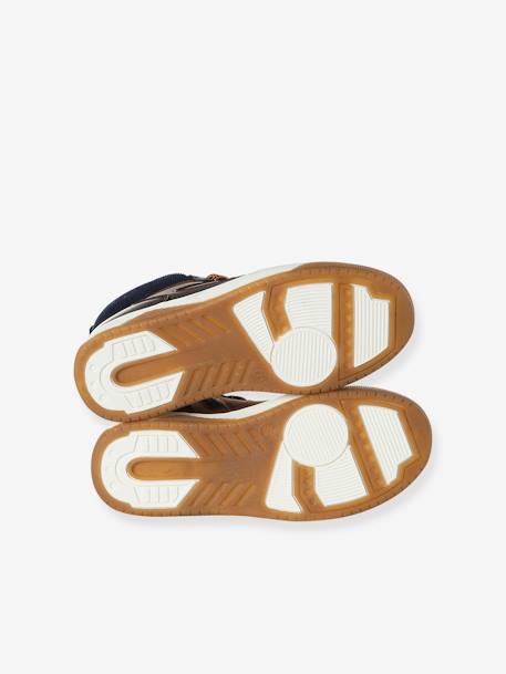 Baskets enfant garçon synthétiques montantes élastiquées et zippées marron 5 - vertbaudet enfant 