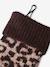Ensemble fille léopard bonnet snood gants marron imprimé 6 - vertbaudet enfant 