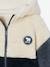 Sweat garçon zippé à capuche en sherpa coloblock bleu ardoise 4 - vertbaudet enfant 