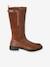 Boots cavalière enfant fille cuir zippées marron 2 - vertbaudet enfant 