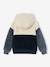 Sweat garçon zippé à capuche en sherpa coloblock bleu ardoise 3 - vertbaudet enfant 