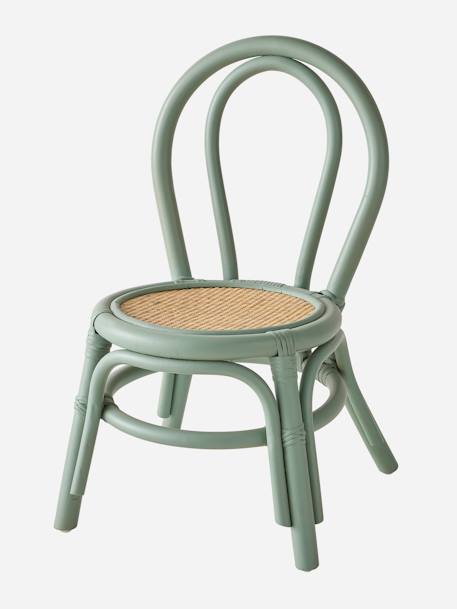 Chaise maternelle en rotin POÉSIE vert 2 - vertbaudet enfant 