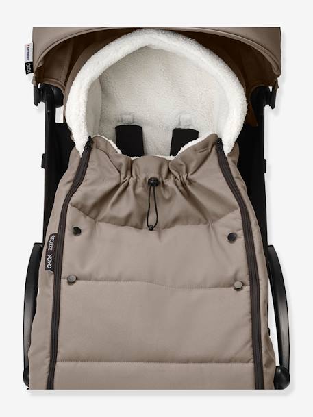 Chancelière sherpa POUSSETTE YOYO caramel+noir+taupe 21 - vertbaudet enfant 