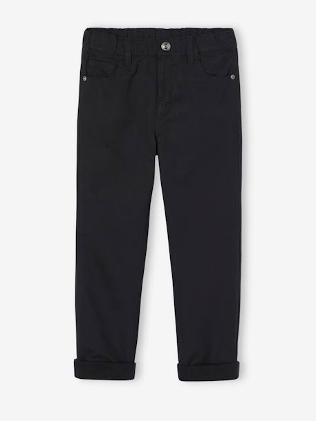 Pantalon indestructible droit doublé jersey garçon noir 2 - vertbaudet enfant 