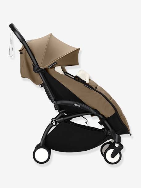 Chancelière sherpa POUSSETTE YOYO caramel+noir+taupe 2 - vertbaudet enfant 