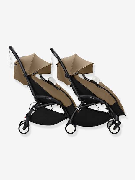 Chancelière sherpa POUSSETTE YOYO caramel+noir+taupe 17 - vertbaudet enfant 