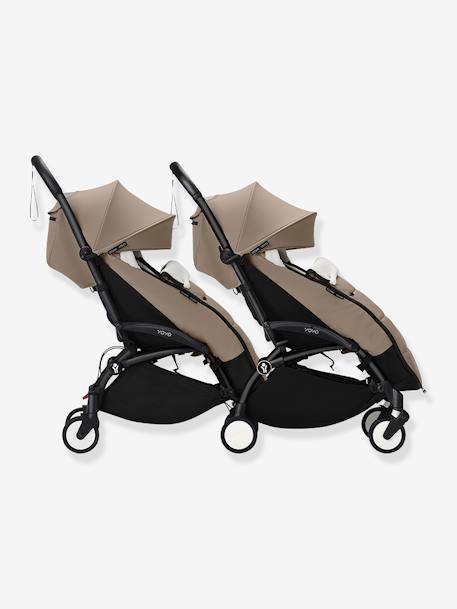 Chancelière sherpa POUSSETTE YOYO caramel+noir+taupe 3 - vertbaudet enfant 