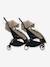 Chancelière sherpa POUSSETTE YOYO caramel+noir+taupe 3 - vertbaudet enfant 