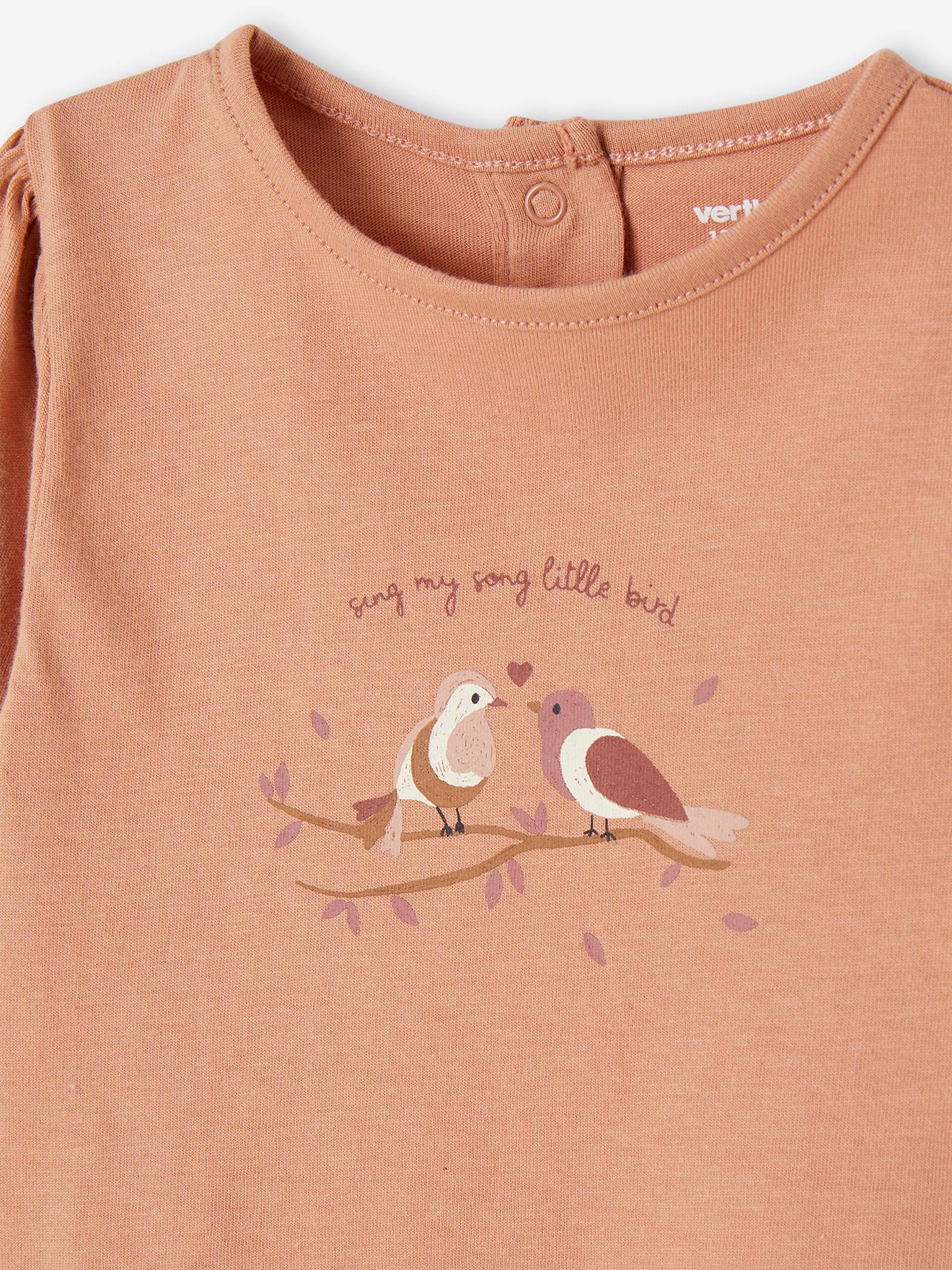 T-Shirt Colorblock Bébé Bio – 100% Coton Biologique, Manches Longues, Poche Poitrine, Pression Épaule - 12