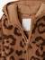 Veste fille à capuche sherpa imprimée léopard marron imprimé 5 - vertbaudet enfant 