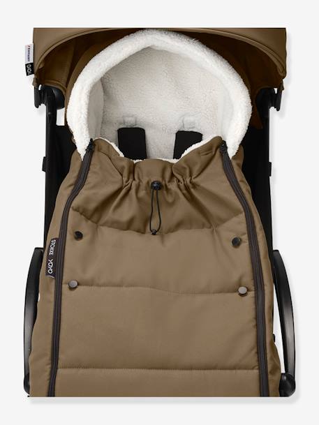 Chancelière sherpa POUSSETTE YOYO caramel+noir+taupe 7 - vertbaudet enfant 