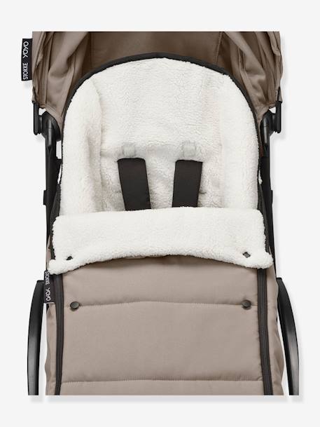 Chancelière sherpa POUSSETTE YOYO caramel+noir+taupe 19 - vertbaudet enfant 