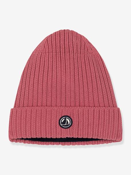 Bonnet Bébé Garçon Petit Bateau - Tricot Coton Doublé Micropolaire - Logo Brodé - Pour Garder Bébé Au Chaud