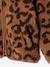 Veste fille à capuche sherpa imprimée léopard marron imprimé 6 - vertbaudet enfant 