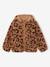 Veste fille à capuche sherpa imprimée léopard marron imprimé 3 - vertbaudet enfant 
