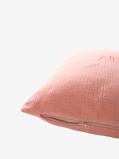 Coussin animal en gaze de coton personnalisable cannelle+rose+vert sauge 11 - vertbaudet enfant 