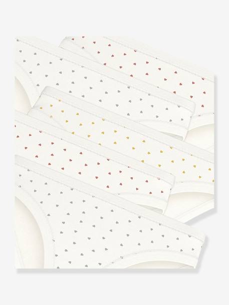Lot 5 culottes petits coeurs blanc imprimé 3 - vertbaudet enfant 