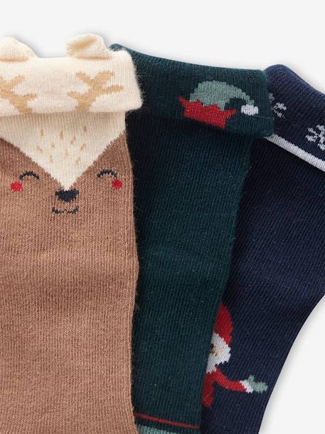 Coffret Noël 3 paires de chaussettes bébé garçon noix de pécan 2 - vertbaudet enfant 