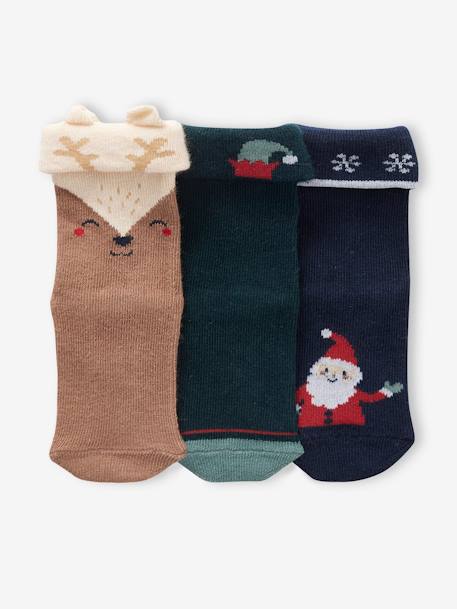 Coffret Noël 3 paires de chaussettes bébé garçon noix de pécan 4 - vertbaudet enfant 