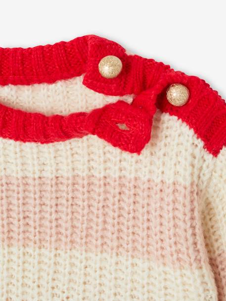 Pull à rayures matchy matchy bébé capsule famille rayé rose 3 - vertbaudet enfant 