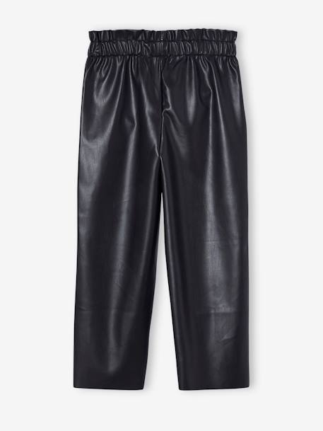 Pantalon style paperbag fille noir 2 - vertbaudet enfant 