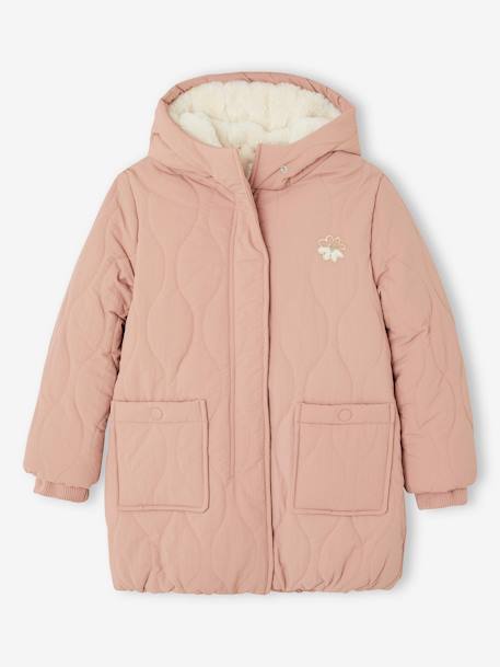 VERTBAUDET Manteau à Capuche En Drap De Laine Fille - Doublé Sherpa, Chaud Et Chic Pour Hiver