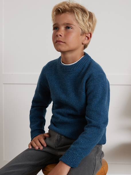 Pull Merinos bleu 3 - vertbaudet enfant 