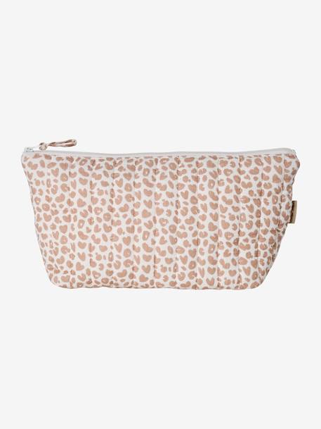 Trousse de toilette enfant en gaze de coton Babylone+bleu grisé+imprimé fleurs grenier+Lovely Leo 23 - vertbaudet enfant 