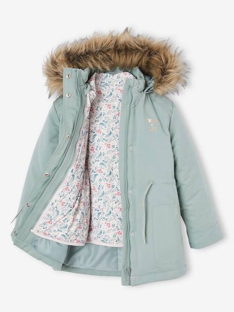 Parka fille 3 en 1 hiver à capuche kaki+PURPLE DARK+Vert+vert de gris 48 - vertbaudet enfant 