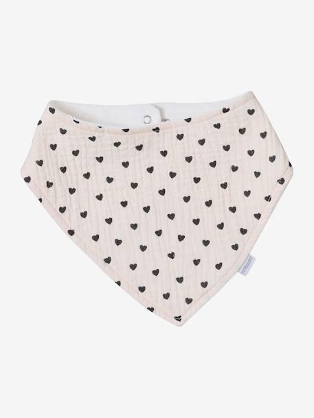 Lot 3 bavoirs bandanas en gaze de coton / éponge Lovely Leo+rose grenier 3 - vertbaudet enfant 