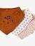 Lot 3 bavoirs bandanas en gaze de coton / éponge Lovely Leo+rose grenier 5 - vertbaudet enfant 