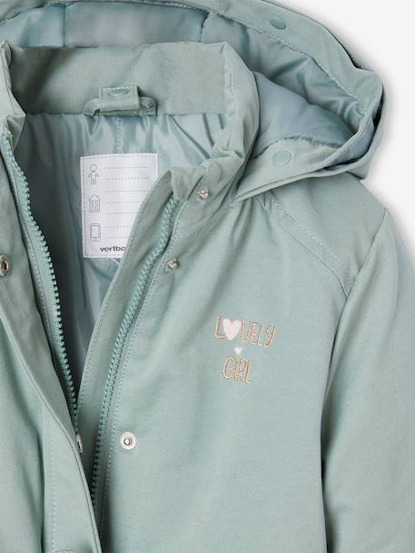 Parka fille 3 en 1 hiver à capuche kaki+PURPLE DARK+Vert+vert de gris 52 - vertbaudet enfant 