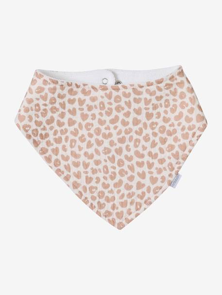 Lot 3 bavoirs bandanas en gaze de coton / éponge Lovely Leo+rose grenier 2 - vertbaudet enfant 