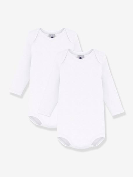 Lot de 2 bodies manches longues blanc 2 - vertbaudet enfant 