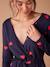 Kit Maternité 'Mon coeur' chemise de nuit grossesse + body bébé + pochon écru+marine 24 - vertbaudet enfant 