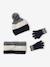 Ensemble colorblock bonnet + snood + gants garçon bleu nuit 3 - vertbaudet enfant 
