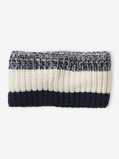 Ensemble colorblock bonnet + snood + gants garçon bleu nuit 4 - vertbaudet enfant 