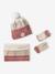 Ensemble bonnet snood moufles/mitaines colorblock fille rayé rose+vert d'eau 2 - vertbaudet enfant 