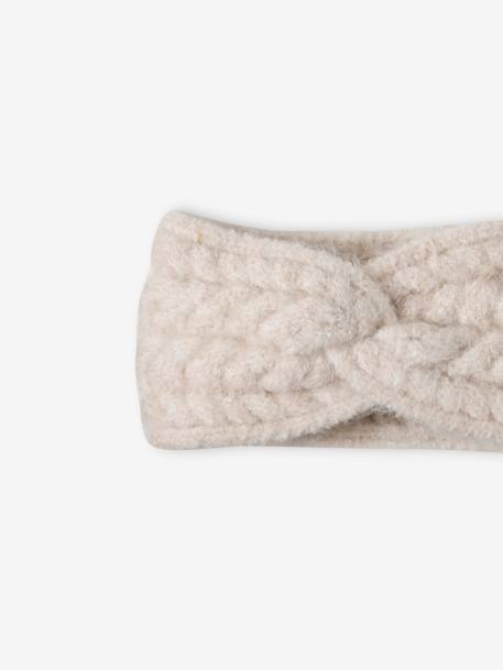 Bandeau fille en maille torsadée écru 2 - vertbaudet enfant 