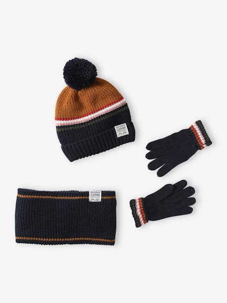 Ensemble Bonnet Snood Gants/Moufles 2/3 ans bleu moyen 2 - vertbaudet enfant 