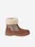 Boots enfant fille cuir fourrées et zippées camel 7 - vertbaudet enfant 