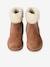 Boots enfant fille cuir fourrées et zippées camel 6 - vertbaudet enfant 