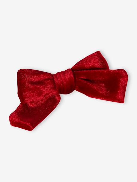 Ensemble serre-tête et barrette fille en velours anthracite+rouge 11 - vertbaudet enfant 