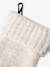 Ensemble fille bonnet, snood, gants en maille fantaisie écru+gris chiné+ROSE 6 - vertbaudet enfant 