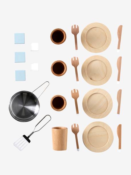 Grande cuisine en bois FSC® équipée rose 12 - vertbaudet enfant 