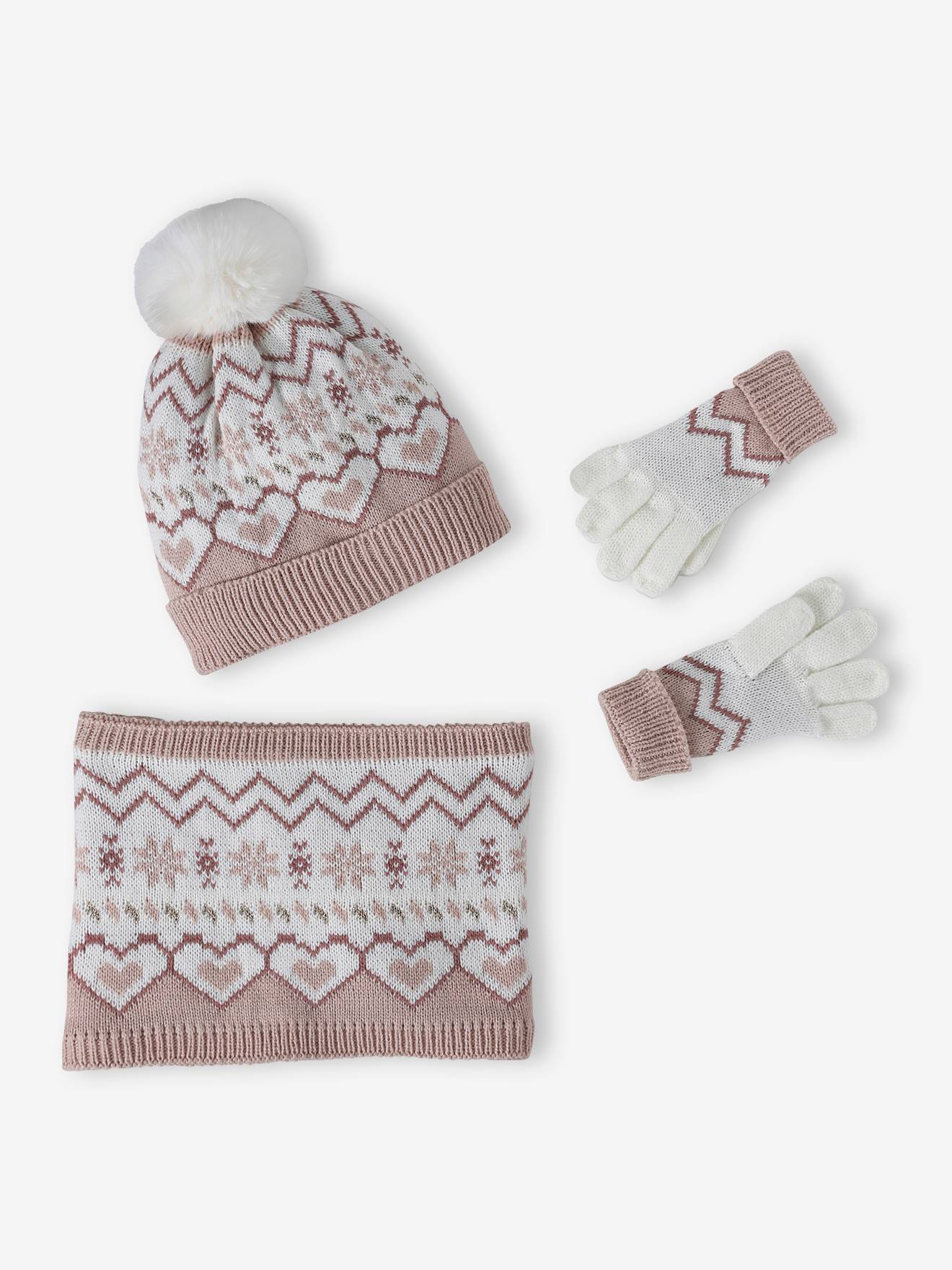 Bonnet + Gants New Era Pour Enfants - Noir, Taille Unique, 100% Acrylique