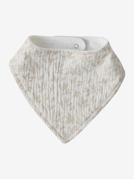 Lot 3 bavoirs bandanas en gaze de coton Bord de mer+Broceliande+Dans les bois+Hanoi+Hérisson+Hygge+lot renard+Mon coeur+Tanzanie 29 - vertbaudet enfant 