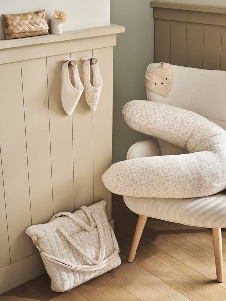 Sac à langer en gaze de coton Plume blanc imprimé+Hygge+ivoire imprimé+ivoire végétal+vanille 9 - vertbaudet enfant 