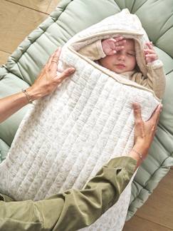 Bébé-Manteau, combipilote, nid d'ange-Nid d'ange en gaze de coton et fausse fourrure