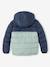 Doudoune garçon bicolore doublée polaire à capuche marron+vert sauge 11 - vertbaudet enfant 